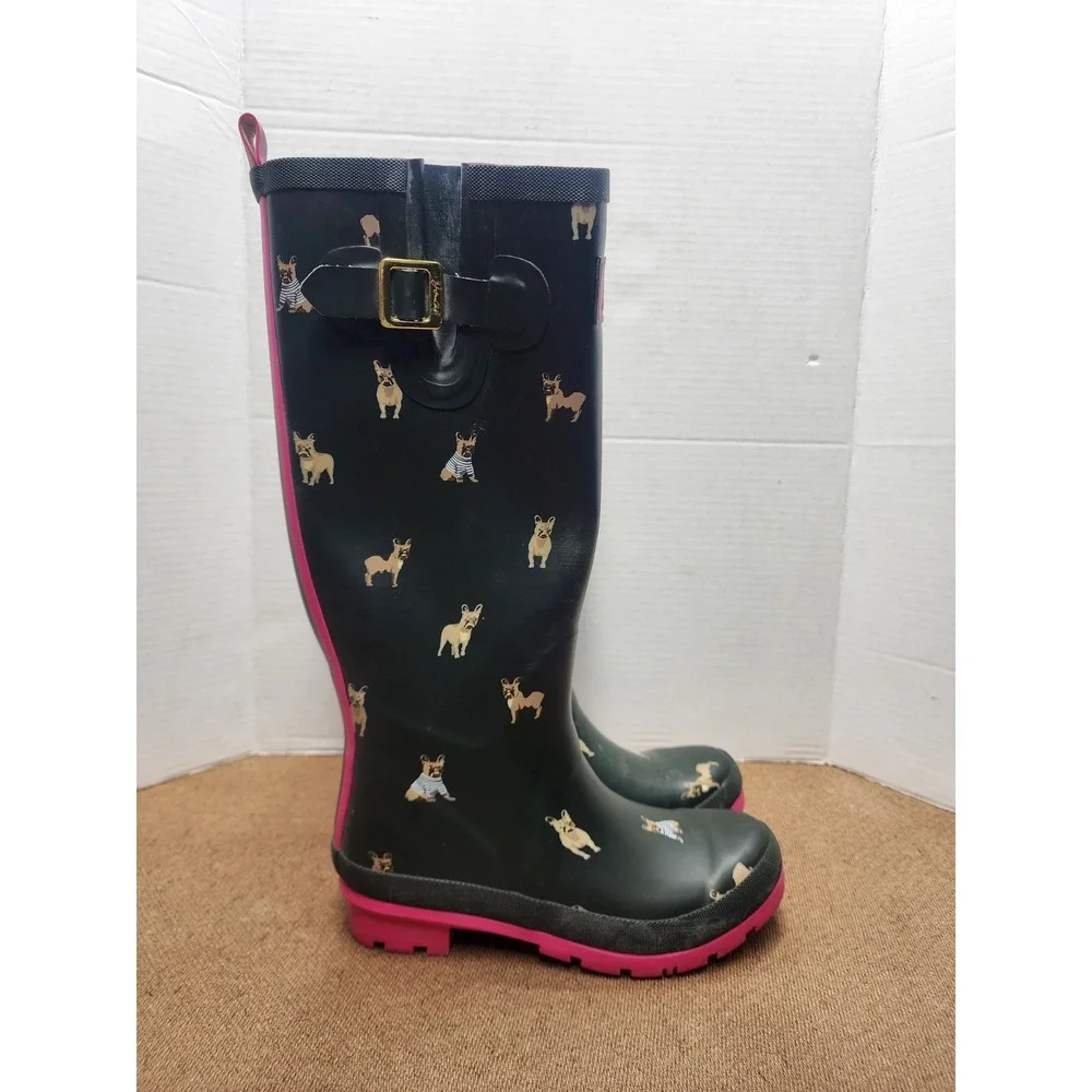 Joules Women's Welly Dog Print Rain Boots 15